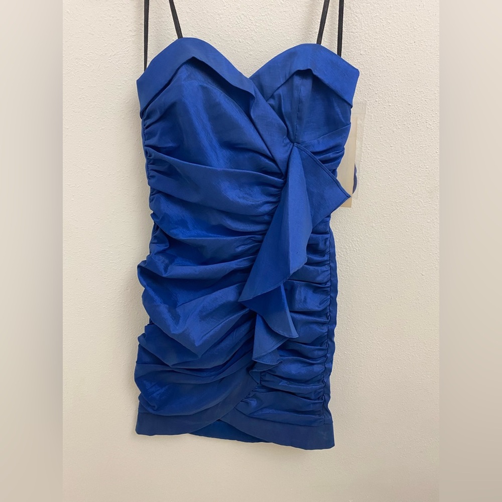 vintage (from the 90’s) dress strapless royal blue mini extra small